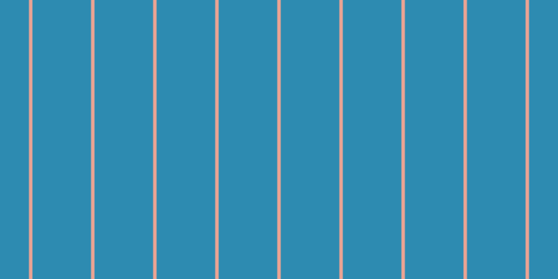 #2d8bb1, #eba393 vertical lines, five pixels wide, eighty-four pixels apart