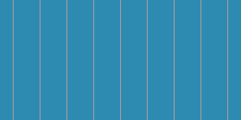 #2d8bb1, #eba393 vertical lines, two pixels wide, eighty-seven pixels apart