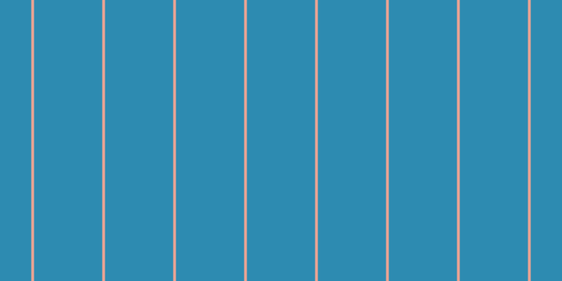 #2d8bb1, #eba393 vertical lines, four pixels wide, ninety-seven pixels apart