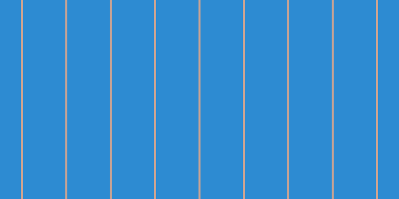 #2d8bd2, #caa393 vertical lines, four pixels wide, eighty-five pixels apart