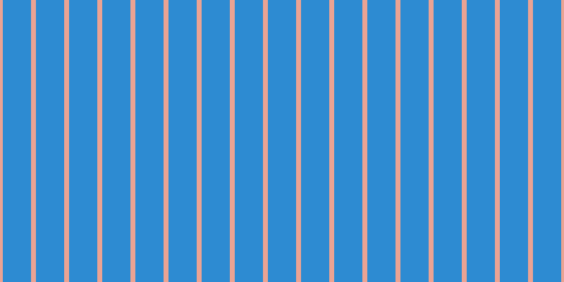 #2d8bd2, #eba393 vertical lines, seven pixels wide, forty pixels apart
