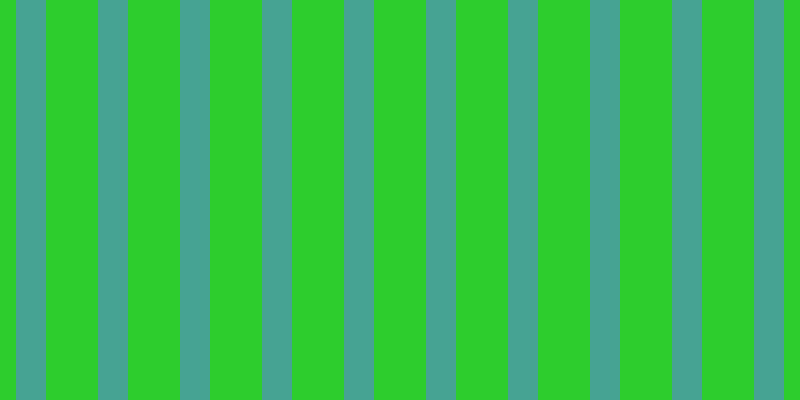 #2dcd2d, #46a393 vertical lines, thirty pixels wide, fifty-two pixels apart