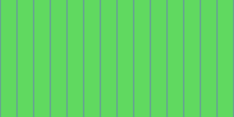 #2dcd2d (75%), #67a393 vertical lines, five pixels wide, fifty-two pixels apart