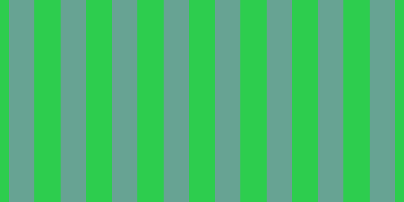 #2dcd4e, #67a393 vertical lines, fifty pixels wide, fifty-two pixels apart