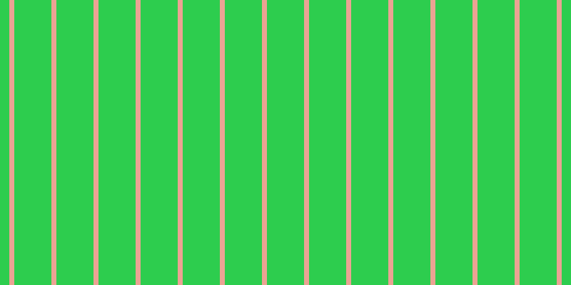 #2dcd4e, #eba393 vertical lines, seven pixels wide, fifty-two pixels apart