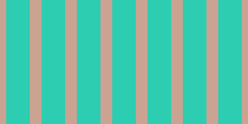 #2dcdb1, #caa393 vertical lines, thirty-eight pixels wide, seventy-six pixels apart