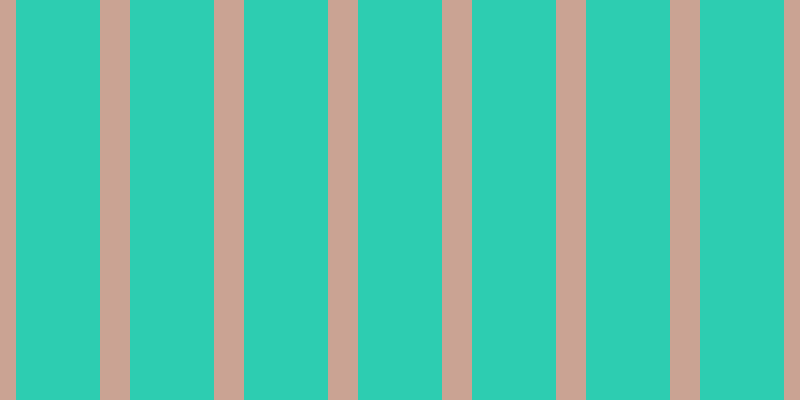 #2dcdb1, #caa393 vertical lines, thirty pixels wide, eighty-four pixels apart