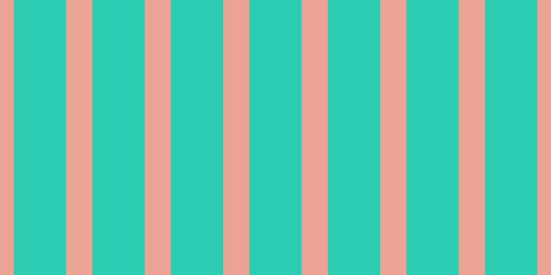 #2dcdb1, #eba393 vertical lines, thirty-eight pixels wide, seventy-six pixels apart