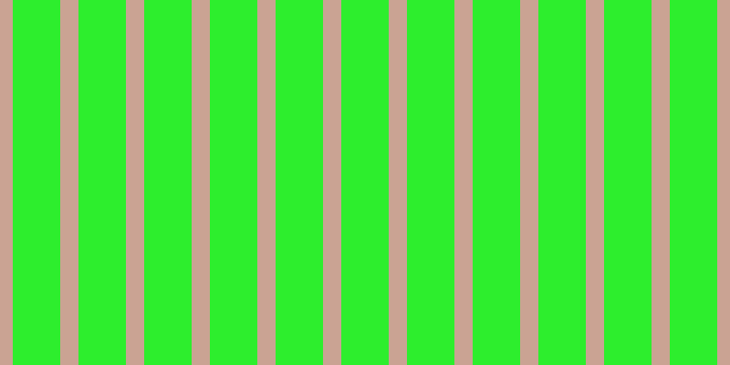 #2dee2d, #caa393 vertical lines, twenty pixels wide, fifty-two pixels apart