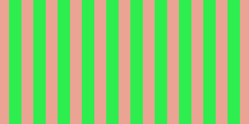 #2dee4e, #eba393 vertical lines, thirty-eight pixels wide, forty pixels apart