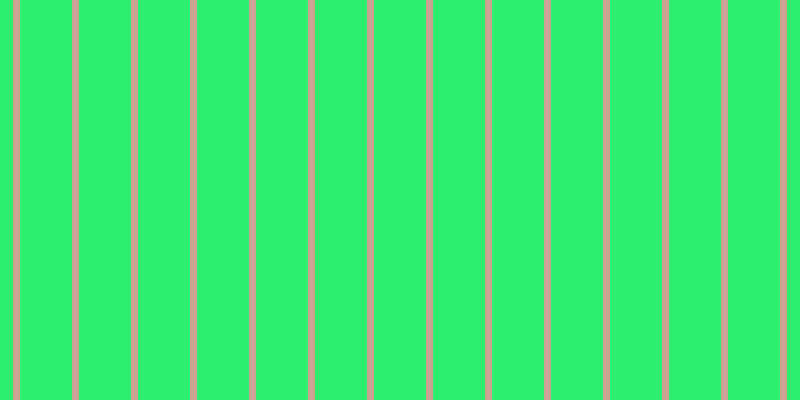 #2dee6f, #caa393 vertical lines, seven pixels wide, fifty-two pixels apart