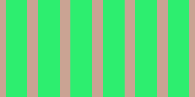 #2dee6f, #caa393 vertical lines, forty-four pixels wide, eighty-nine pixels apart