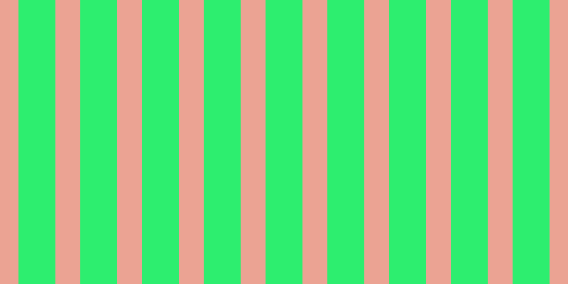 #2dee6f, #eba393 vertical lines, thirty-five pixels wide, fifty-two pixels apart