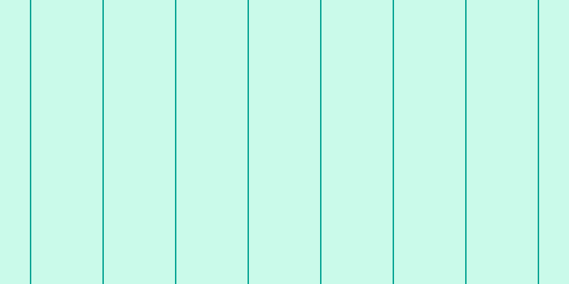 #2deeb1 (25%), #04a393 vertical lines, two pixels wide, one hundred pixels apart