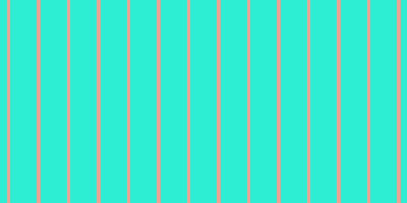#2deed2, #eba393 vertical lines, seven pixels wide, fifty-two pixels apart