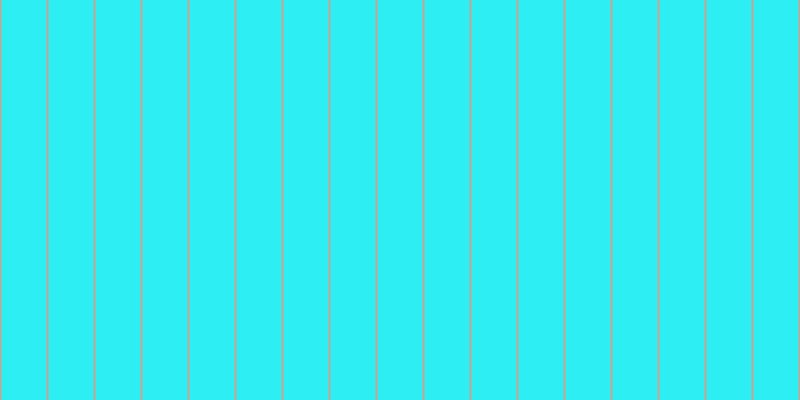#2deef3, #caa393 vertical lines, two pixels wide, forty-five pixels apart
