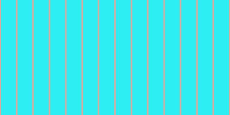 #2deef3, #eba393 vertical lines, five pixels wide, fifty-two pixels apart