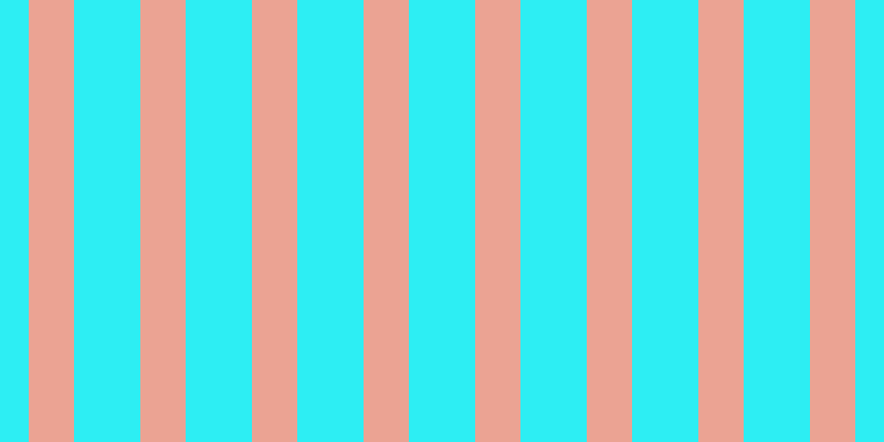#2deef3, #eba393 vertical lines, forty-one pixels wide, sixty pixels apart