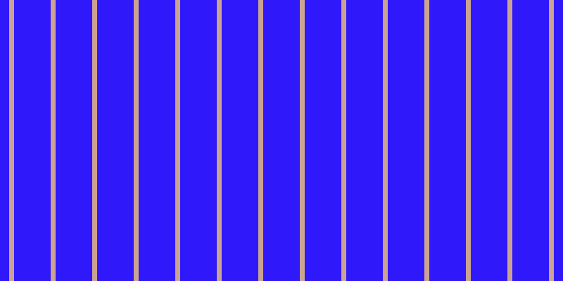 #2f18fa, #caa393 vertical lines, seven pixels wide, fifty-two pixels apart
