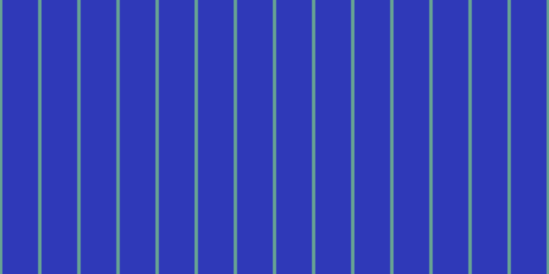 #2f39b8, #67a393 vertical lines, five pixels wide, fifty-two pixels apart