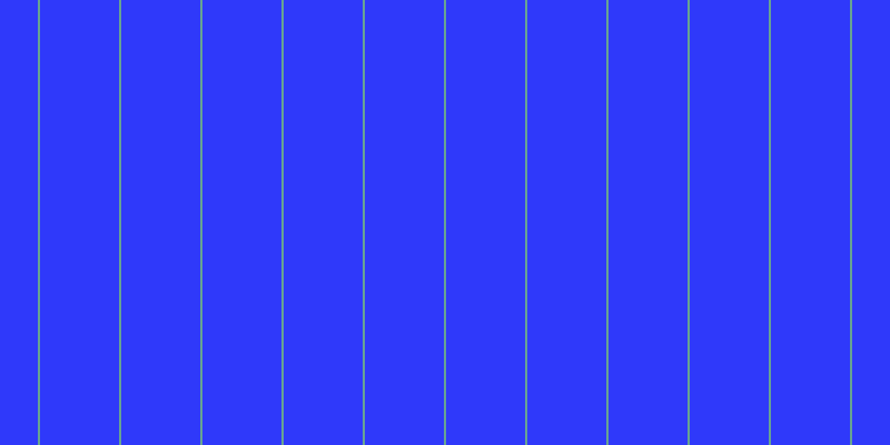 #2f39fa, #67a393 vertical lines, two pixels wide, seventy-one pixels apart