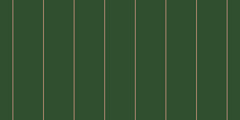 #2f4f2e, #eba393 vertical lines, two pixels wide, one hundred pixels apart