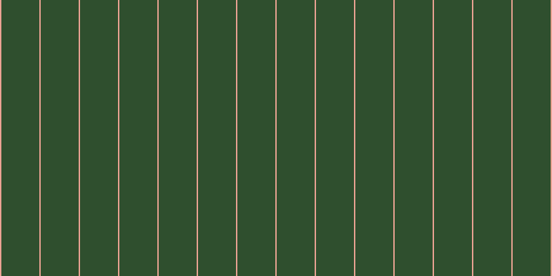 #2f4f2e, #eba393 vertical lines, two pixels wide, fifty-five pixels apart