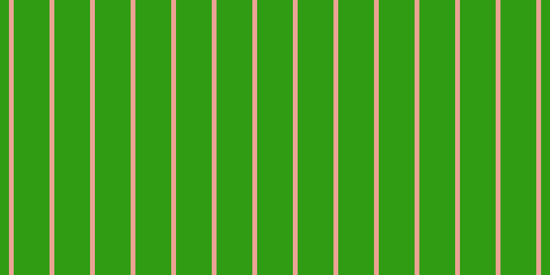 #2f9c13, #eba393 vertical lines, seven pixels wide, fifty-two pixels apart