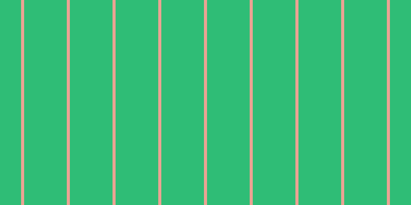#2fbd76, #eba393 vertical lines, six pixels wide, eighty-three pixels apart