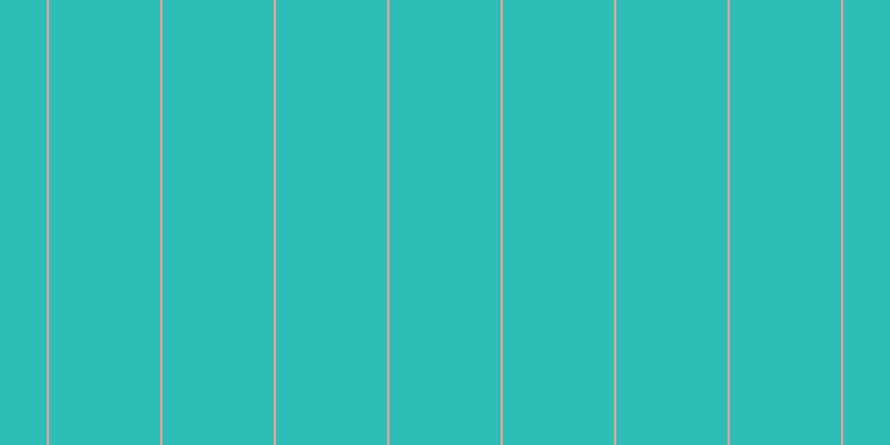 #2fbdb8, #eba393 vertical lines, two pixels wide, one hundred pixels apart