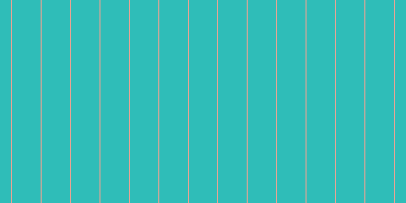 #2fbdb8, #eba393 vertical lines, two pixels wide, fifty-six pixels apart