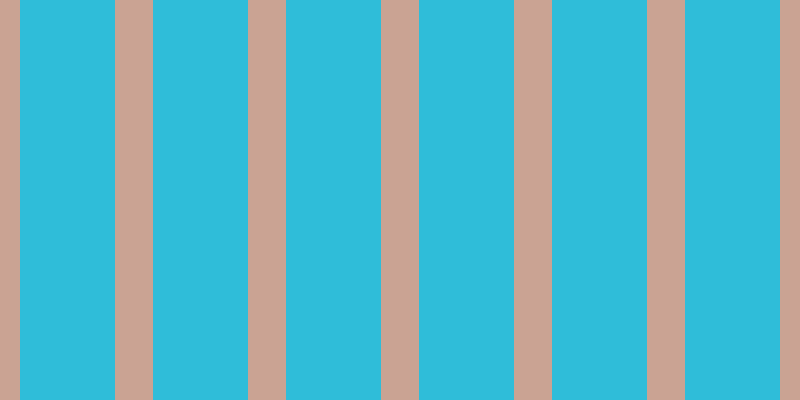 #2fbdd9, #caa393 vertical lines, thirty-eight pixels wide, ninety-five pixels apart