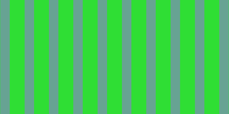 #2fde34, #67a393 vertical lines, thirty-three pixels wide, fifty-two pixels apart