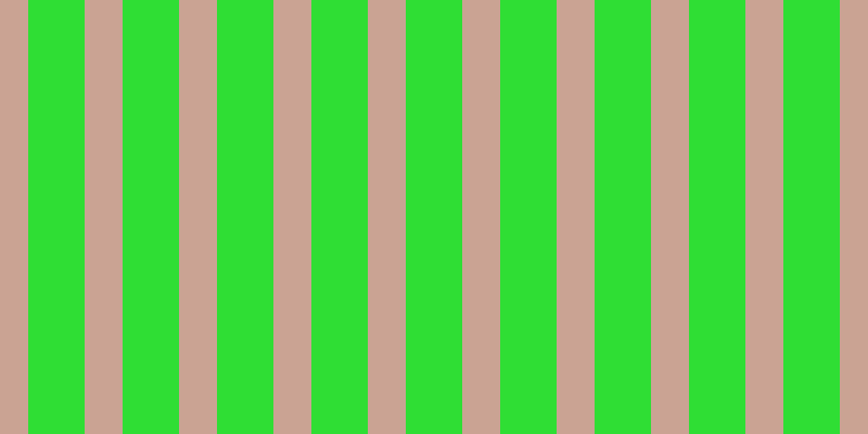 #2fde34, #caa393 vertical lines, thirty-five pixels wide, fifty-two pixels apart