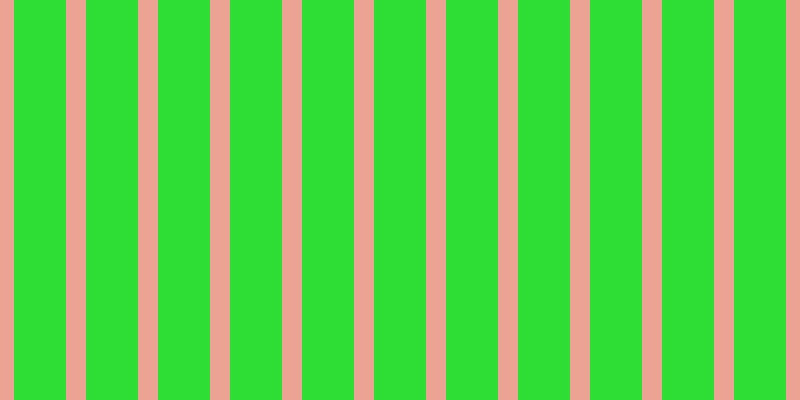 #2fde34, #eba393 vertical lines, twenty pixels wide, fifty-two pixels apart