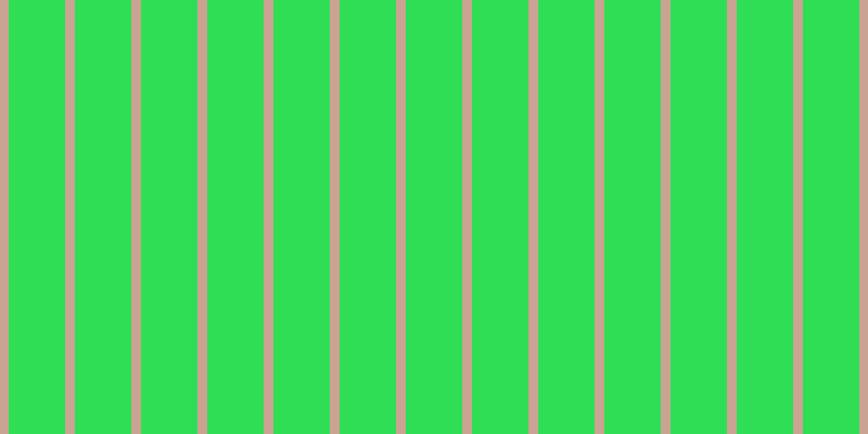 #2fde55, #caa393 vertical lines, nine pixels wide, fifty-two pixels apart