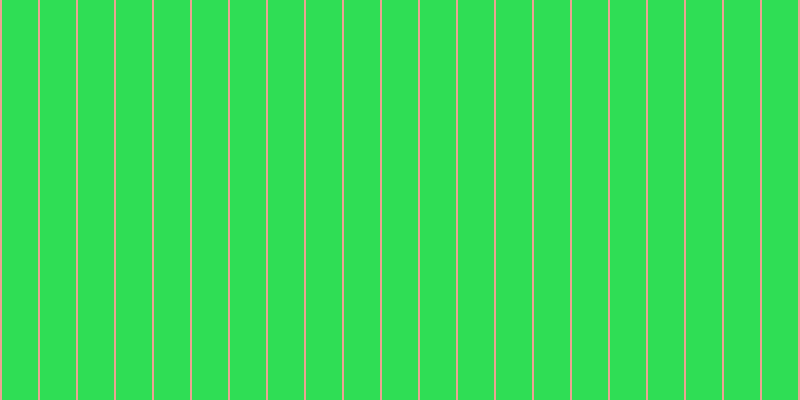#2fde55, #eba393 vertical lines, two pixels wide, thirty-six pixels apart