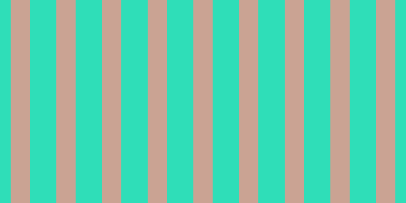 #2fdeb8, #caa393 vertical lines, thirty-eight pixels wide, fifty-two pixels apart