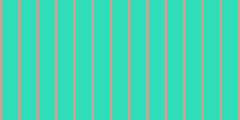 #2fdeb8, #caa393 vertical lines, nine pixels wide, fifty-two pixels apart