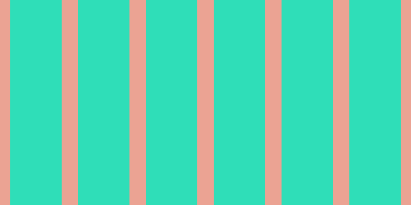 #2fdeb8, #eba393 vertical lines, thirty-two pixels wide, one hundred pixels apart
