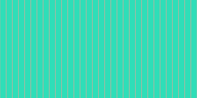 #2fdeb8, #eba393 vertical lines, two pixels wide, twenty-three pixels apart