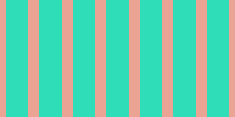 #2fdeb8, #eba393 vertical lines, thirty-eight pixels wide, seventy-six pixels apart