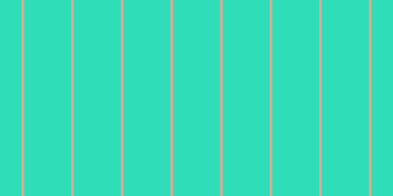#2fdeb8, #eba393 vertical lines, five pixels wide, ninety-six pixels apart