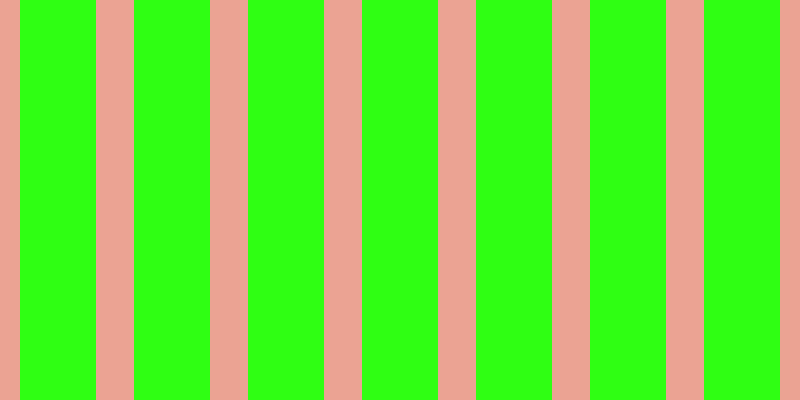 #2fff13, #eba393 vertical lines, thirty-eight pixels wide, seventy-six pixels apart
