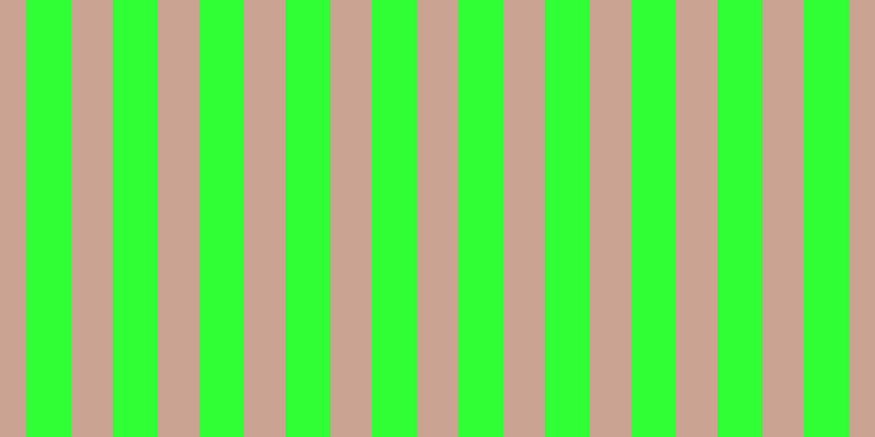 #2fff34, #caa393 vertical lines, thirty-eight pixels wide, forty-one pixels apart