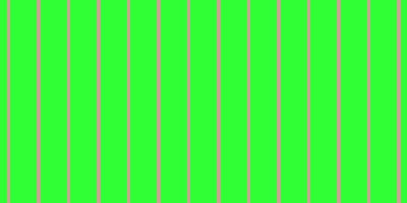 #2fff34, #caa393 vertical lines, seven pixels wide, fifty-two pixels apart