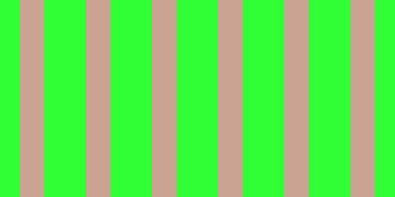 #2fff34, #caa393 vertical lines, fifty pixels wide, eighty-four pixels apart
