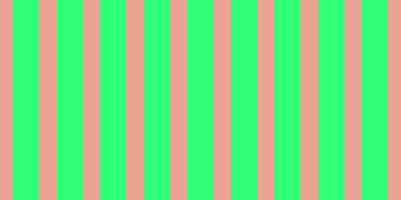 #2fff76, #eba393 vertical lines, thirty-five pixels wide, fifty-two pixels apart