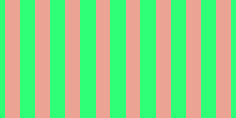 #2fff76, #eba393 vertical lines, fifty pixels wide, fifty-two pixels apart