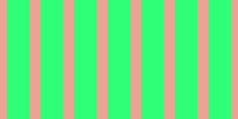 #2fff76, #eba393 vertical lines, thirty-seven pixels wide, seventy-six pixels apart